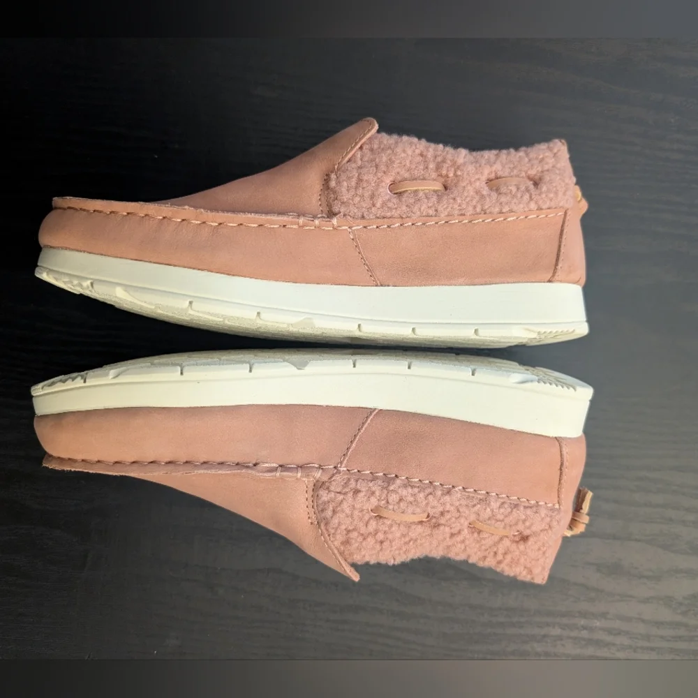 Sperry Women’s Moc-Sider Rose Leather Teddy Hybrid Boat Shoe M7 NIB - Picture 9 of 13